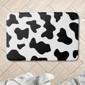 Alfombrilla De Baño impresión de vacas lecheras en blanco y negro