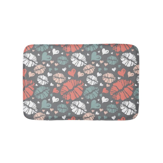 Alfombrilla De Baño Impresión del beso y modelo del corazón (Anverso)