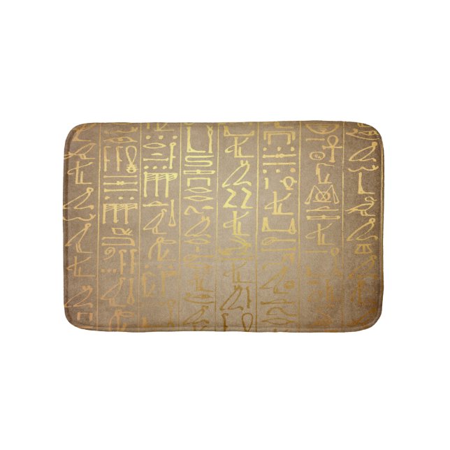 Alfombrilla De Baño Impresión egipcia del papel de los Hieroglyphics (Anverso)