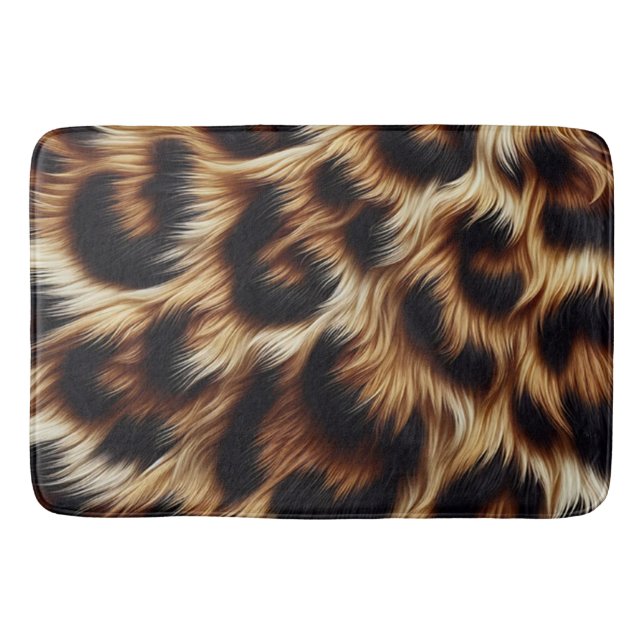Alfombrilla De Baño Impresión elegante de leopardo (Anverso)