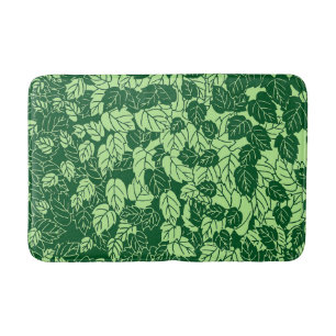 Alfombrilla De Baño Impresión, esmeralda y verde lima japonesas de la