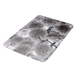 Alfombrilla De Baño Impresión floral blanca