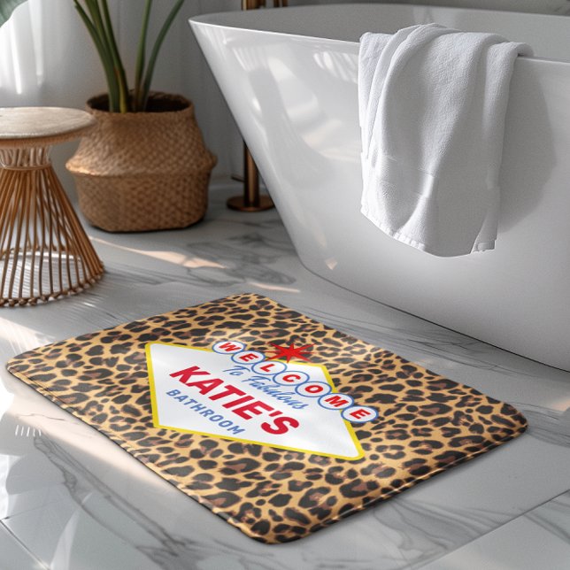 Alfombrilla De Baño Impresión personalizada de leopardo de Rótulo de V (Subido por el creador)