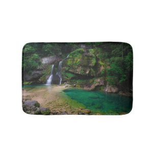 Alfombrilla De Baño Impresionante cascada Virje, Poster de Eslovenia