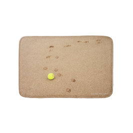 Alfombrilla De Baño Impresiones de la pata en la arena