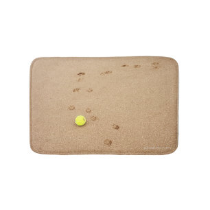 Alfombrilla De Baño Impresiones de la pata en la arena