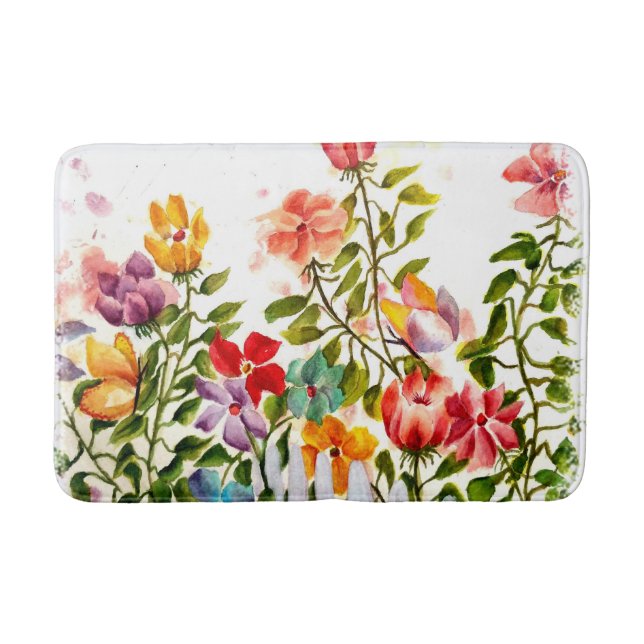 ALFOMBRILLA DE BAÑO IMPRESIONES DE PARED DE PERRO CON FENSA DE JARDÍN (Anverso)