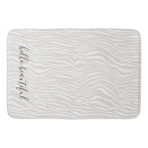 Alfombrilla De Baño Impresora cebra crema personalizada