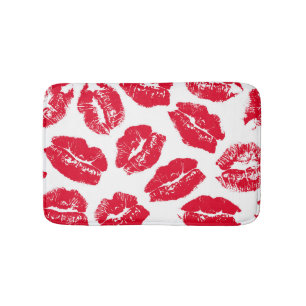 Alfombrilla De Baño Imprint Kiss Red Lips: Vieja sin Marea