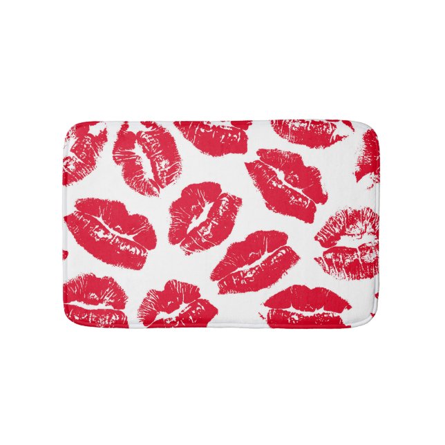 Alfombrilla De Baño Imprint Kiss Red Lips: Vieja sin Marea (Anverso)
