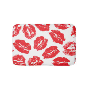 Alfombrilla De Baño Imprint Kiss Red Lips: Vieja sin Marea