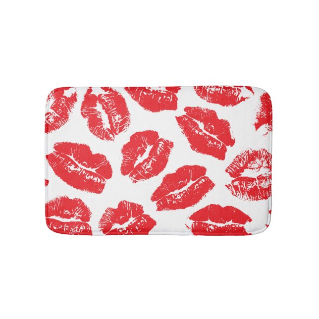 Alfombrilla De Baño Imprint Kiss Red Lips: Vieja sin Marea (Anverso)