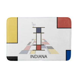 Alfombrilla De Baño Increíble Neoplasticismo Art Monograma. Letra I