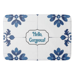 Alfombrilla De Baño Indigo Azulejo Blue Portuguese Lisbon