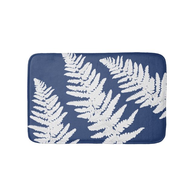 Alfombrilla De Baño Indigo Fern Botanical Bath Mat (Anverso)