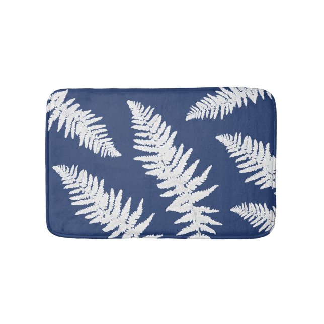 Alfombrilla De Baño Indigo Fern Botanical Bath Mat (Anverso)