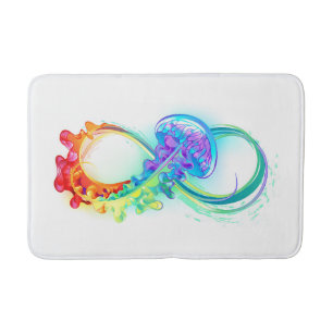 Alfombrilla De Baño Infinidad con las medusas del arcoiris