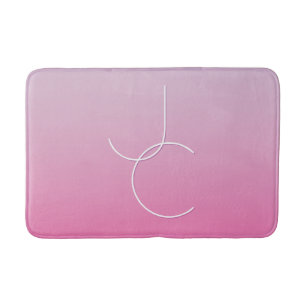 Alfombrilla De Baño Iniciales de superposición de 2 modernas   Ombre R