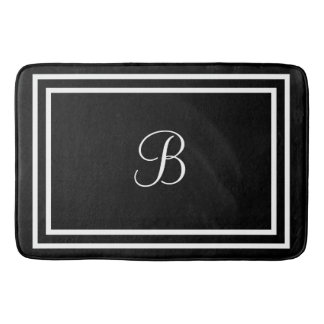 Alfombrilla De Baño Iniciales o nombre batata negra