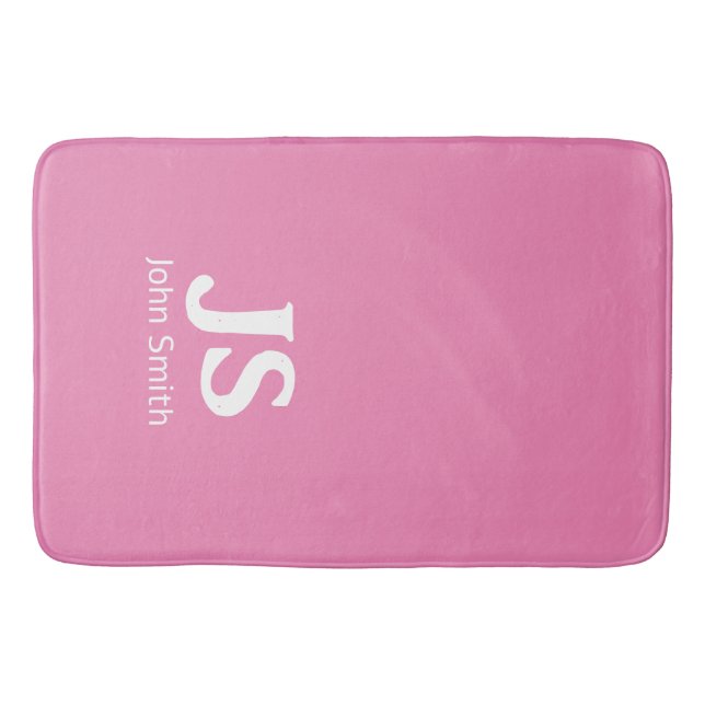 Alfombrilla De Baño iniciales personales de personalizable (Anverso)