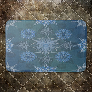 Alfombrilla De Baño Inscripción de hexa triangles yantra petales