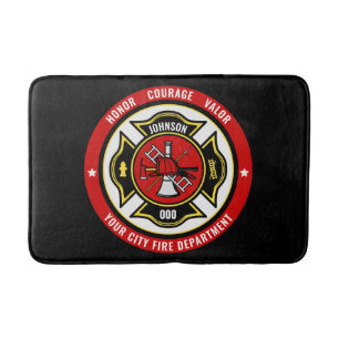 Alfombrilla De Baño Insignia del Departamento de Bomberos de Rescate d