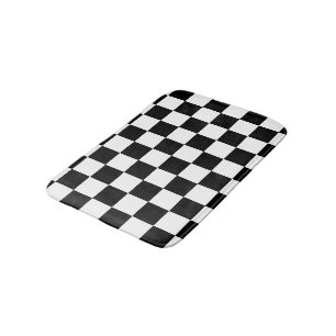 Alfombrilla De Baño Inspector blanco negro