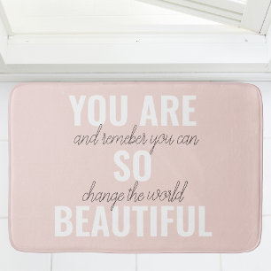 Alfombrilla De Baño Inspiración, Eres Tan Hermosa Cita Positiva