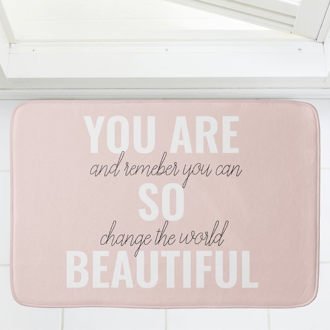 Alfombrilla De Baño Inspiración, Eres Tan Hermosa Cita Positiva (Subido por el creador)