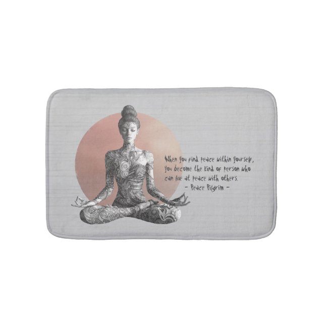 Alfombrilla De Baño Instructor de Meditación de Yoga Reiki Master Lotu (Anverso)