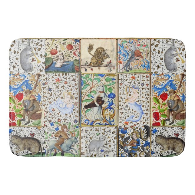 ALFOMBRILLA DE BAÑO INSTRUMENTOS MUSICALES DE REPRODUCCIÓN MEDIEVAL BE (Anverso)