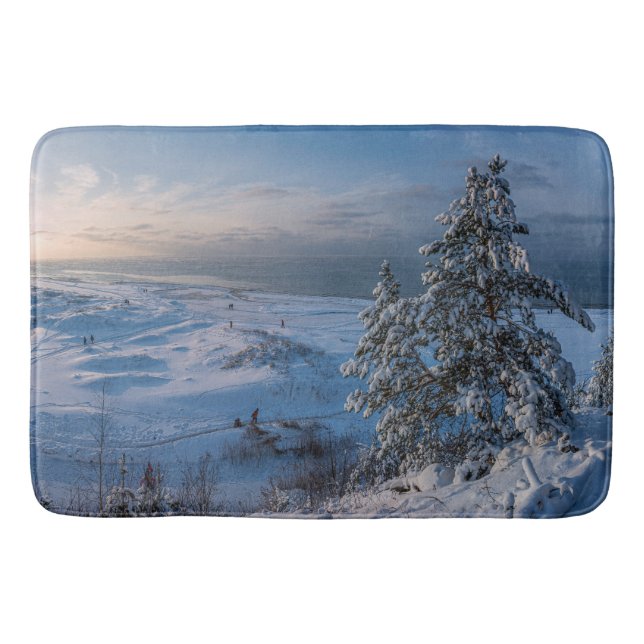 Alfombrilla De Baño Invierno de nieve Costa del Mar Báltico (Anverso)