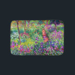 Alfombrilla De Baño Iris Garden Claude Monet Bella Artes<br><div class="desc">El Iris Garden de Giverny fue pintado por el pintor francés impresionista Claude Monet en 1900,  mostrando su jardín de flores de iris en Giverny,  Francia.</div>
