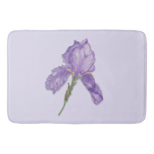 Alfombrilla De Baño Iris, iris púrpura barbudo