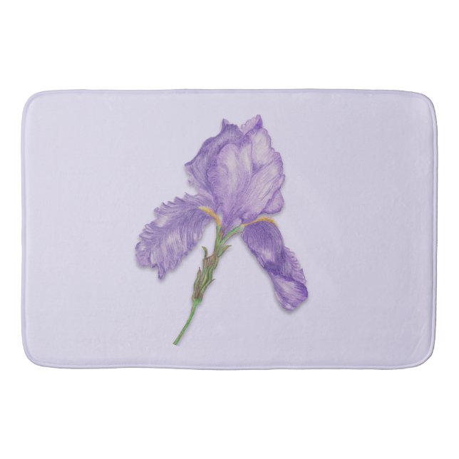 Alfombrilla De Baño Iris, iris púrpura barbudo (Anverso)