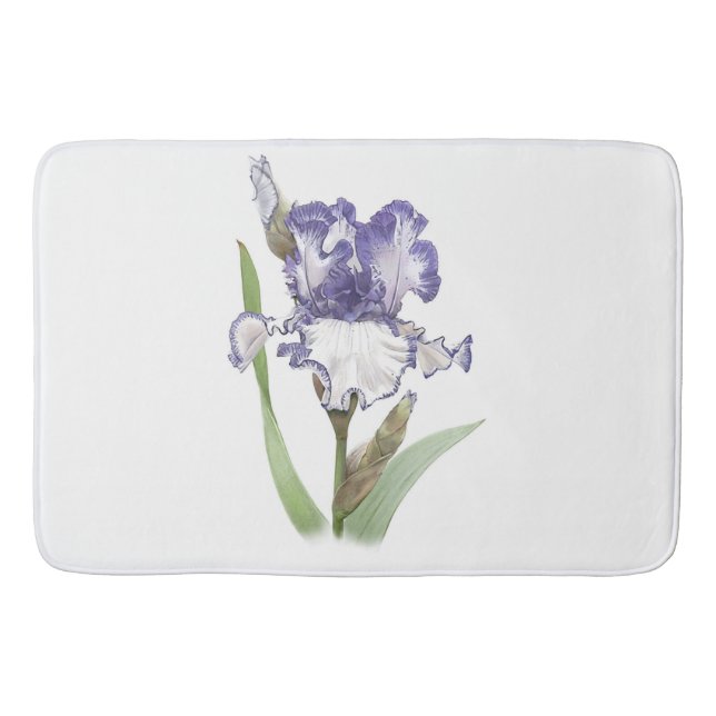 Alfombrilla De Baño Iris rufado morado (Anverso)