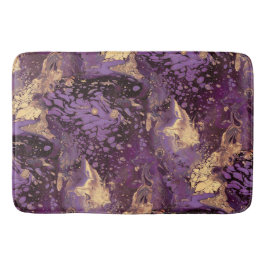Alfombrilla De Baño iris tinta dorada en remolino :