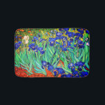 Alfombrilla De Baño Irises de Vincent Van Gogh<br><div class="desc">Vincent Van Gogh Irises . Pintado en 1889, es uno de los cuadros que creó en el asilo de Saint Paul-de-Mausole en Saint-Rémy-de-Provence en Francia. Es una pintura al óleo. Esta bonita pintura al paisaje artístico representa un campo de flores de iris. Vincent Van Gogh era un artista famoso. Era...</div>