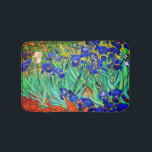 Alfombrilla De Baño Irises de Vincent Van Gogh<br><div class="desc">Vincent Van Gogh Irises . Pintado en 1889, es uno de los cuadros que creó en el asilo de Saint Paul-de-Mausole en Saint-Rémy-de-Provence en Francia. Es una pintura al óleo. Esta bonita pintura al paisaje artístico representa un campo de flores de iris. Vincent Van Gogh era un artista famoso. Era...</div>