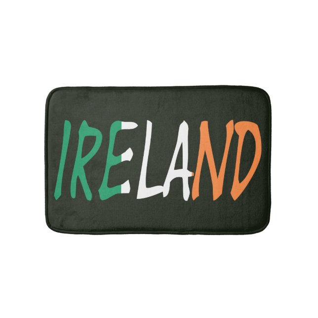 Alfombrilla De Baño Irlanda sobrepuesta en la bandera irlandesa bmcnt (Anverso)