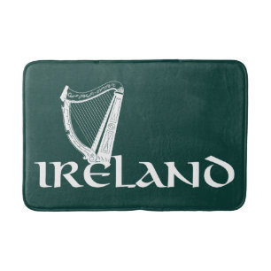 Alfombrilla De Baño Irlandés Harp Design, Irish Harp