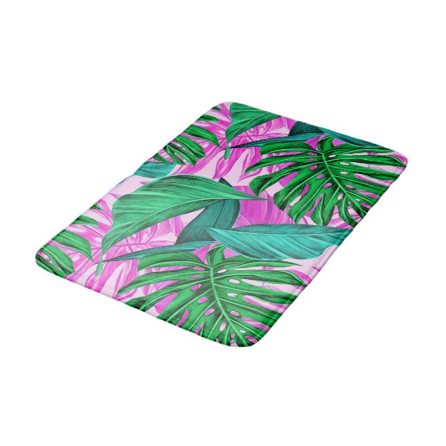 Alfombrilla De Baño Isla Tropical Foliage Bath Mat (Angular)