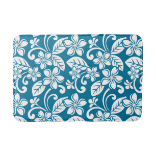 Alfombrilla De Baño ISLAND PLUMERIA (AZUL CARIBEÑO) Bath Mat