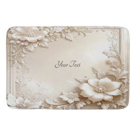 Alfombrilla De Baño Ivory Flowers Bath Mat
