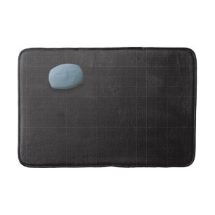 Alfombrilla De Baño Jabón azul en mosaico negro