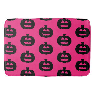 Alfombrilla De Baño Jack negro y rosado o linternas Funda de la flota
