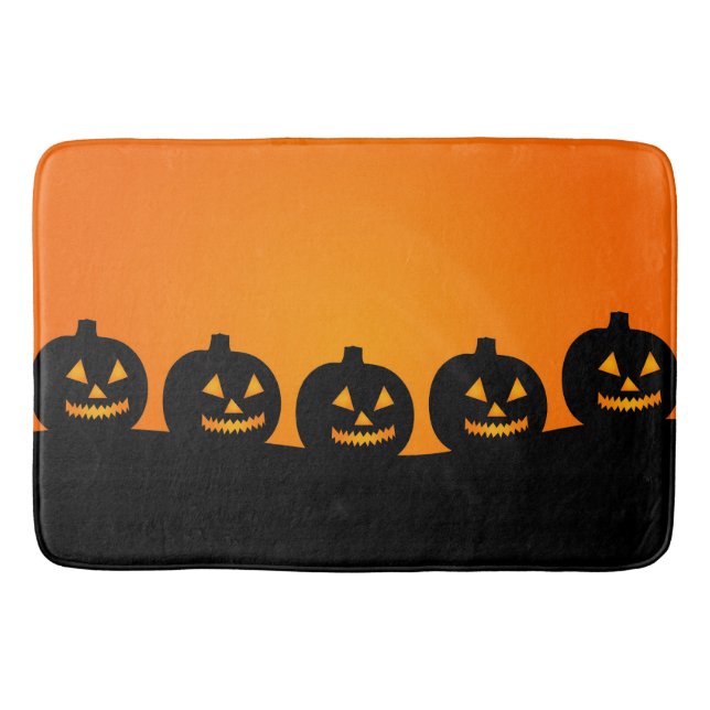 Alfombrilla De Baño Jack-O-Lanterns de Halloween (Anverso)
