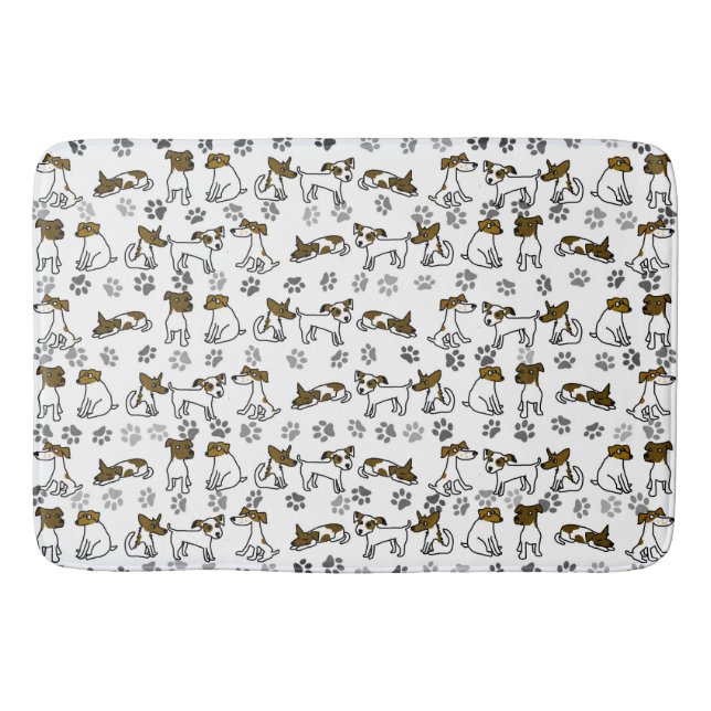 Alfombrilla De Baño Jack Russell Paw Print Bath Mat (Anverso)
