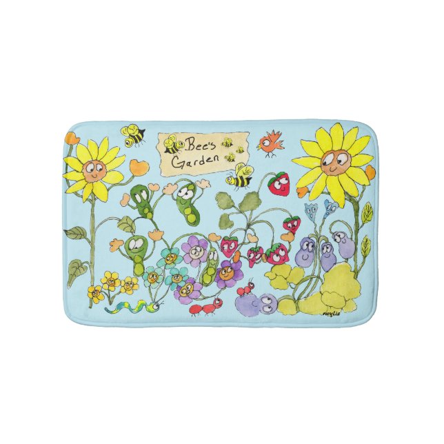 Alfombrilla De Baño Jardín de Abejas (Anverso)