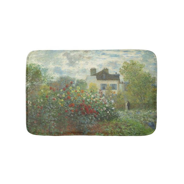 Alfombrilla De Baño Jardín de artistas monet en pintura argentina (Anverso)